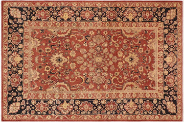 handmade Traditional Kafkaz Chobi Ziegler Rust Blue Hand Knotted RECTANGLE 100% WOOL area rug 10 x 14
